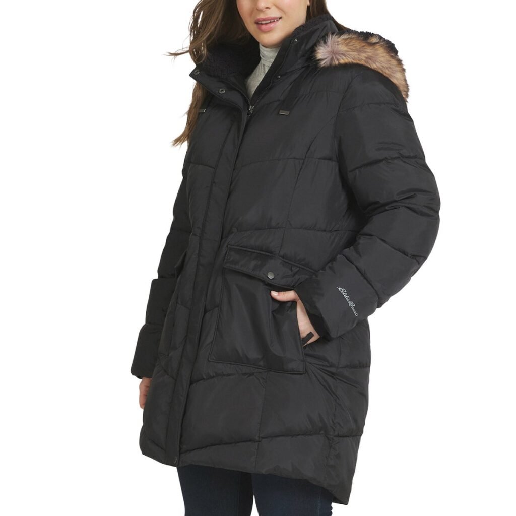 Eddie Bauer Women's Parka with Fur Trim Hood - Water-Resistant, Comfortable