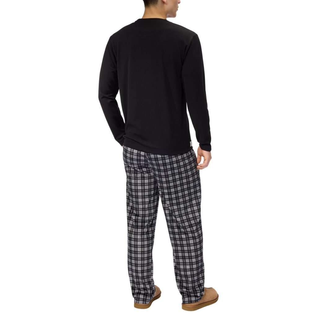 Weatherproof Vintage Men’s Lounge Set - Lightweight Flannel & Tee