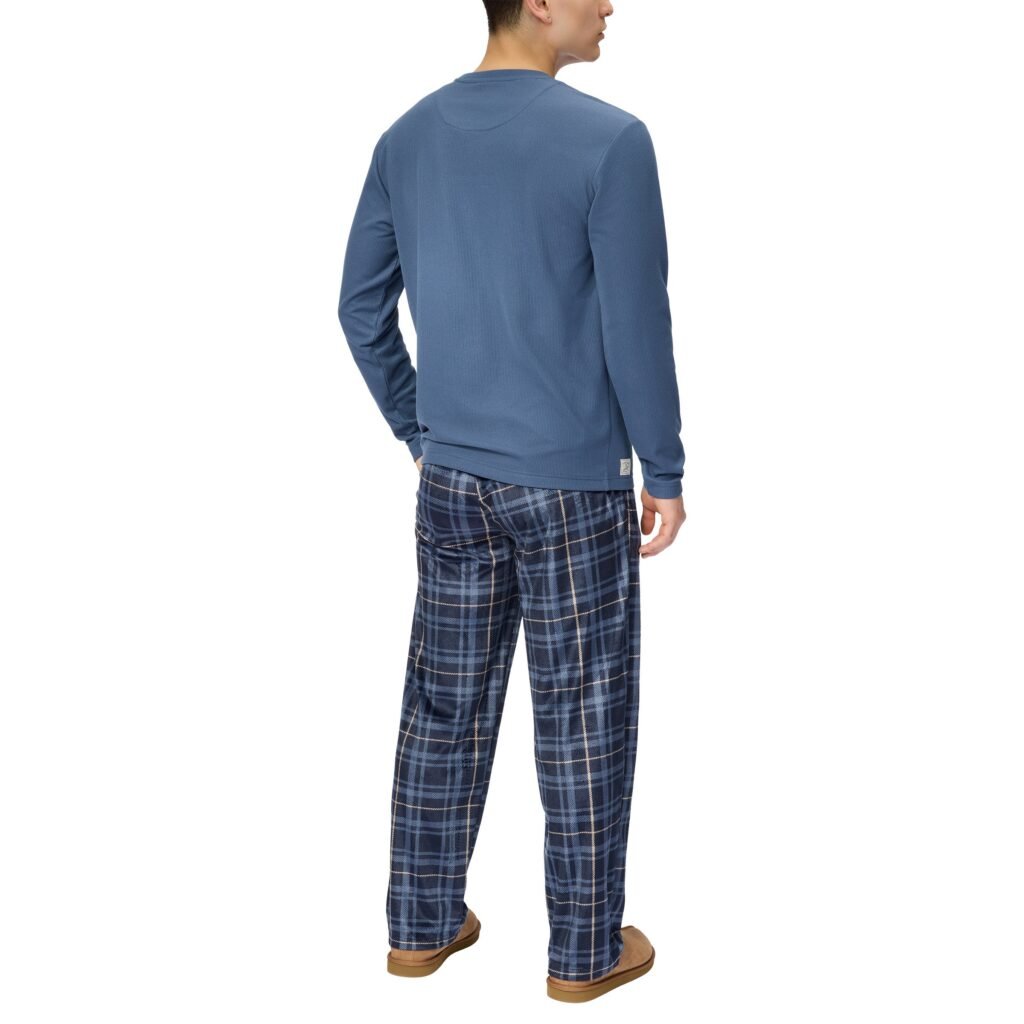 Weatherproof Vintage Men’s Lounge Set - Lightweight Flannel & Tee