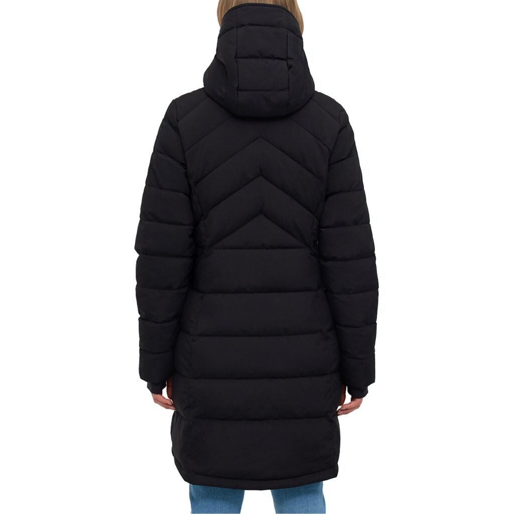 Bench Women's Long Puffer Jacket - Water Repellant, Wind Resistant