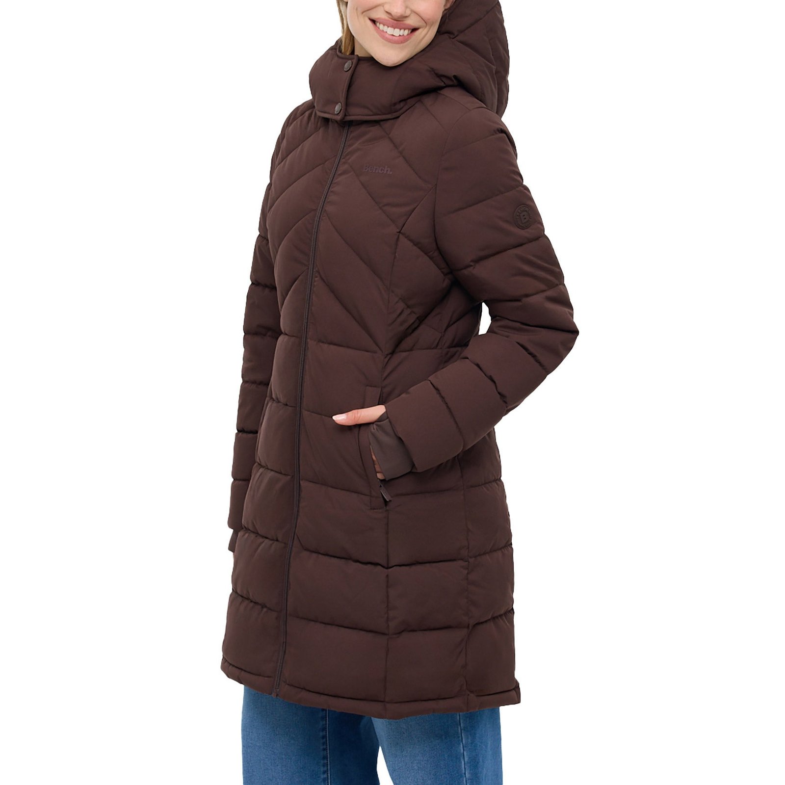 Bench Women's Long Puffer Jacket - Water Repellant, Wind Resistant - Image 14
