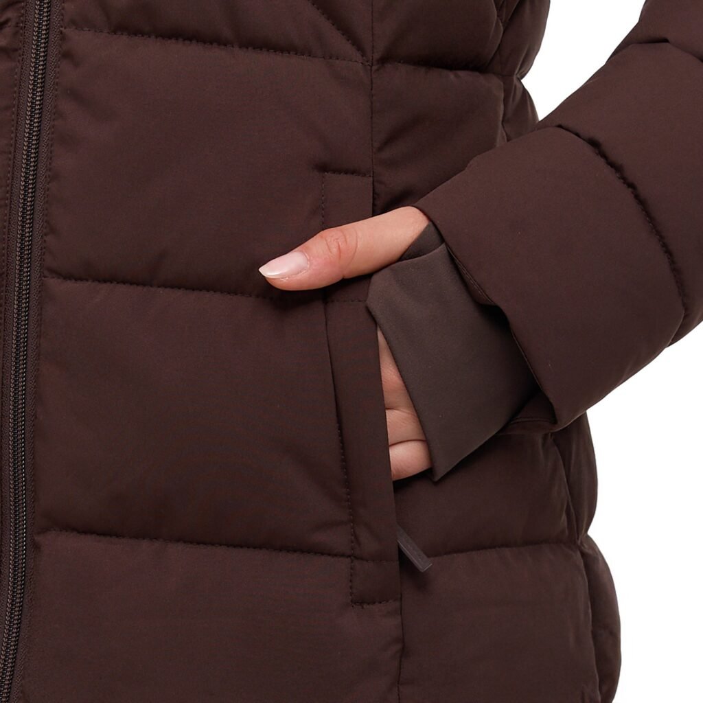 Bench Women's Long Puffer Jacket - Water Repellant, Wind Resistant