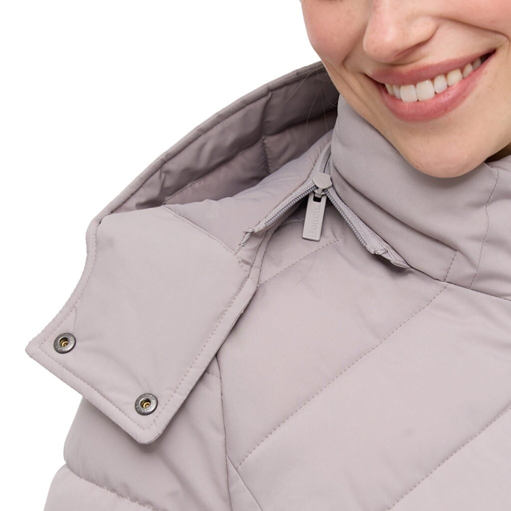 Bench Women's Long Puffer Jacket - Water Repellant, Wind Resistant