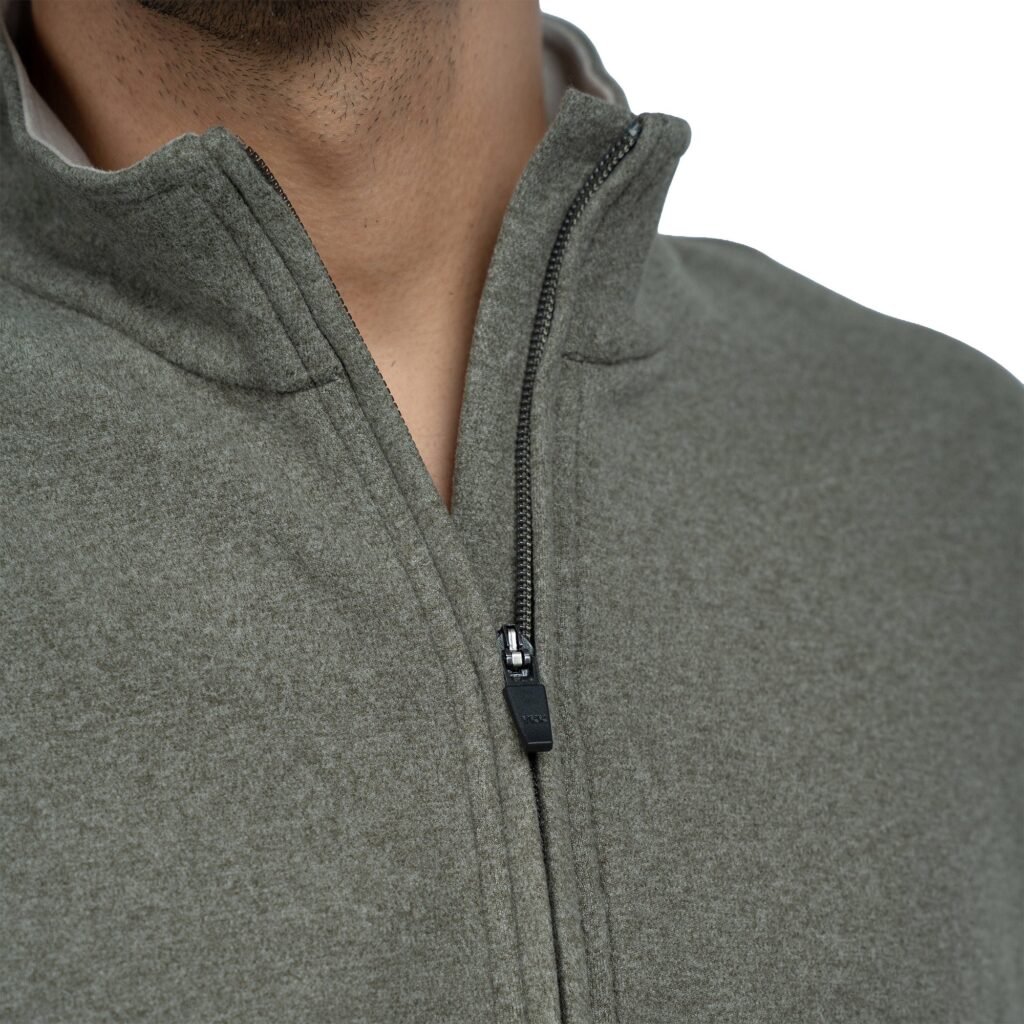 Jachs Men's Quarter Zip Featuring Stand-Up Collar and YKK Zipper