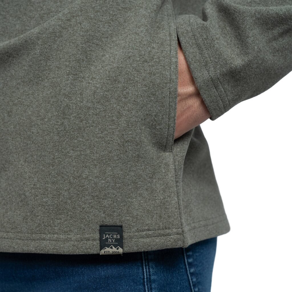Jachs Men's Quarter Zip Featuring Stand-Up Collar and YKK Zipper