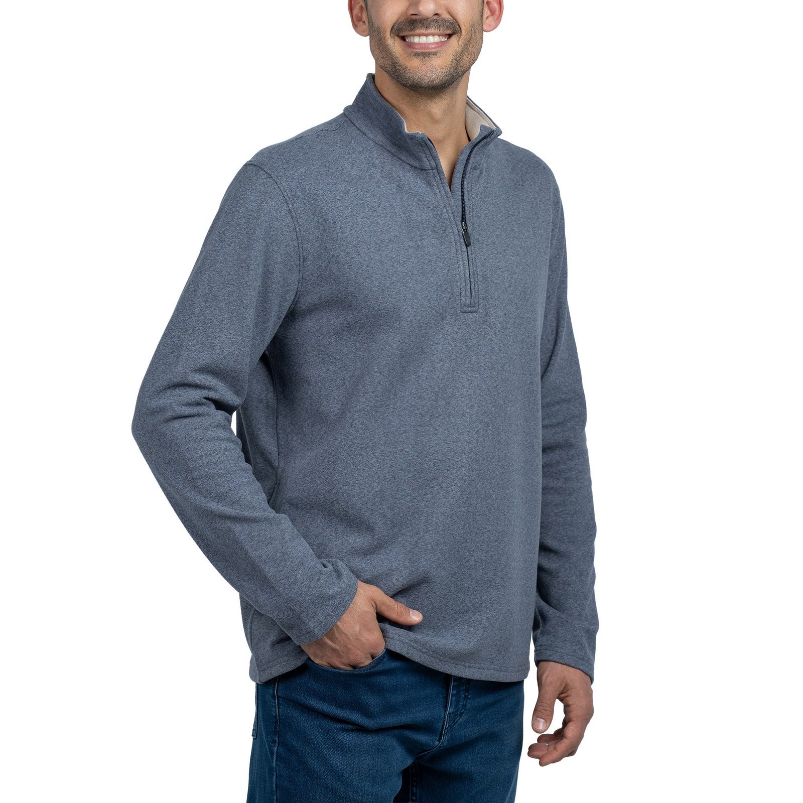 Jachs Men's Quarter Zip Featuring Stand-Up Collar and YKK Zipper - Image 2