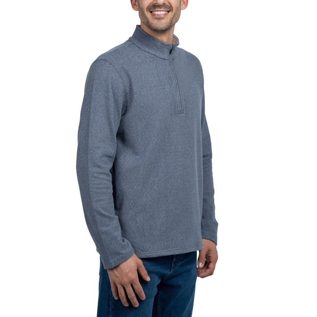 Jachs Men's Quarter Zip Featuring Stand-Up Collar and YKK Zipper