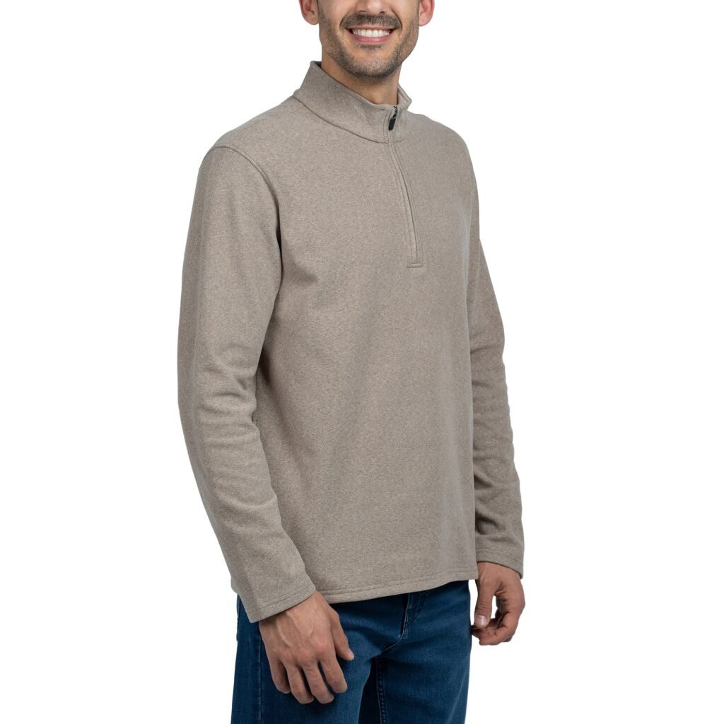 Jachs Men's Quarter Zip Featuring Stand-Up Collar and YKK Zipper