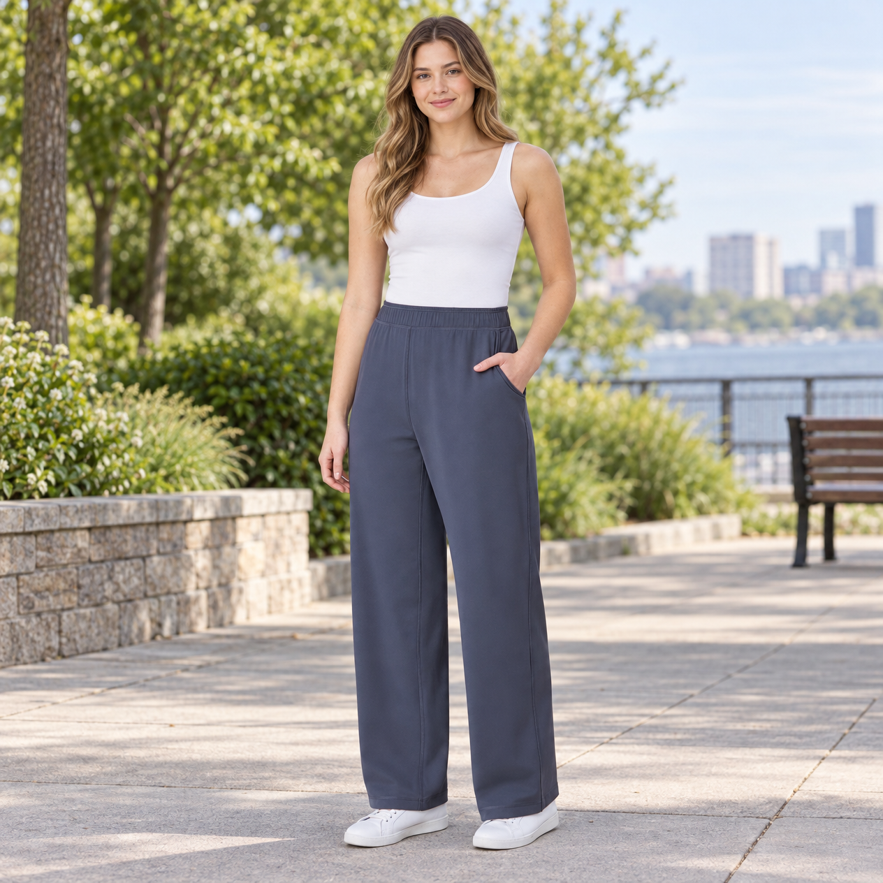 Mondetta Women's Active Pant – Comfortable Relaxed Fit with Pockets - Image 6