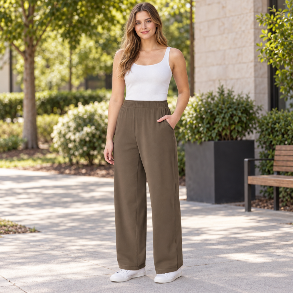 Mondetta Women's Active Pant – Comfortable Relaxed Fit with Pockets
