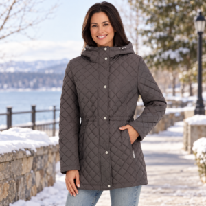 Kenneth Cole Women's Quilted Jacket - Lightweight with Adjustable Hood - Image 6