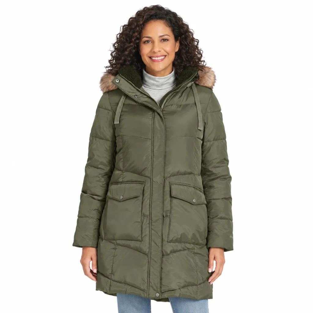 Eddie Bauer Women's Parka with Fur Trim Hood - Water-Resistant, Comfortable