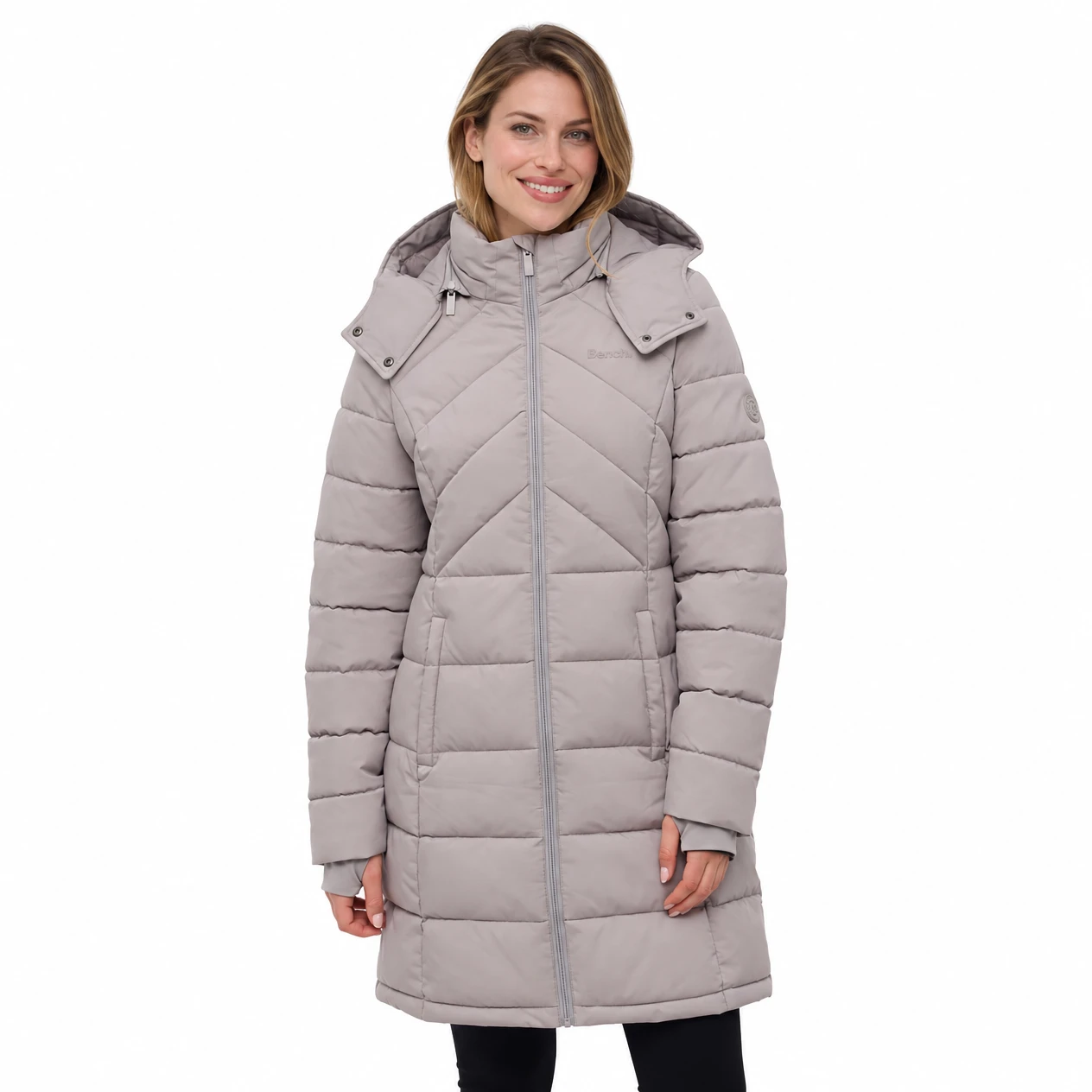 Bench Women's Long Puffer Jacket - Water Repellant, Wind Resistant - Image 1