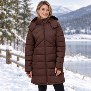 Bench Women's Long Puffer Jacket - Water Repellant, Wind Resistant - Image 13