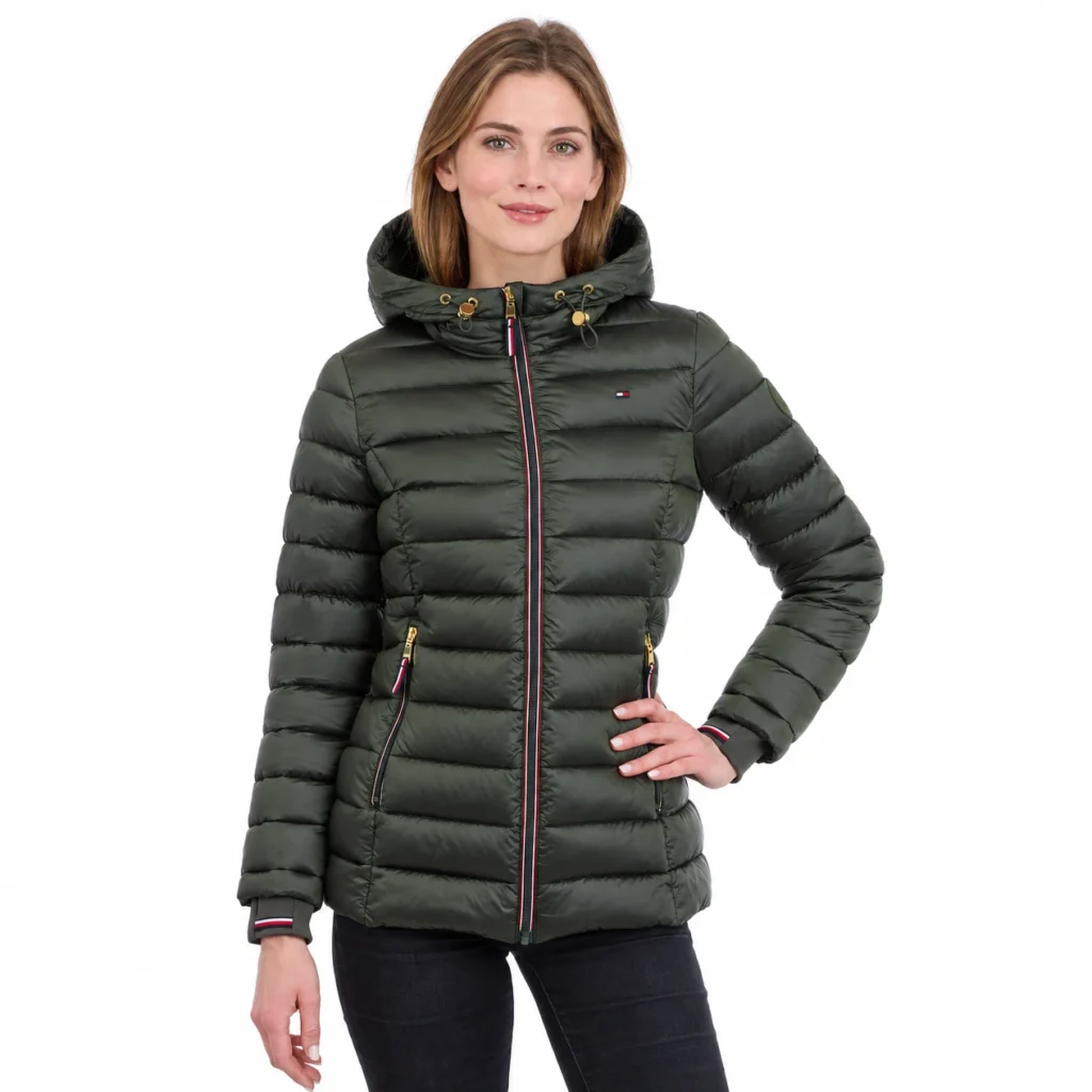 Tommy Hilfiger Women's Lightweight Puffer Jacket with Zipper Pockets