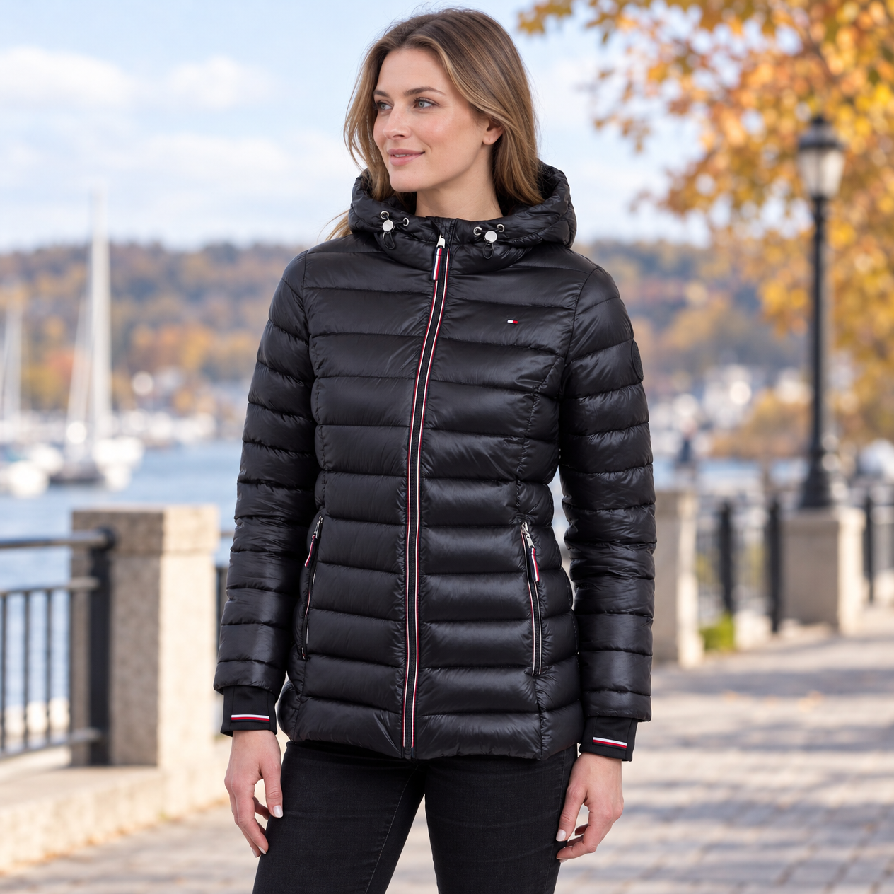 Tommy Hilfiger Women's Lightweight Puffer Jacket with Zipper Pockets - Image 7