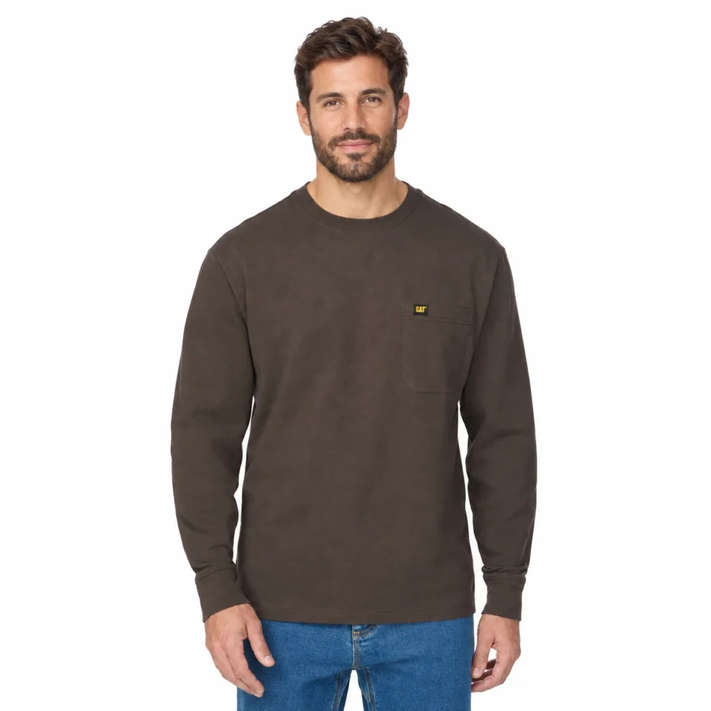 CAT Men's Long Sleeve Pocket Tee