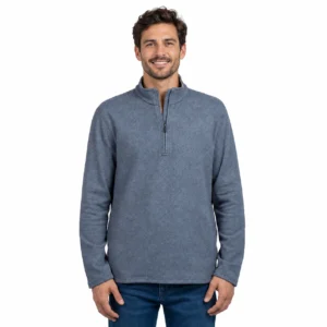 Jachs Men's Quarter Zip Featuring Stand-Up Collar and YKK Zipper - Image 1