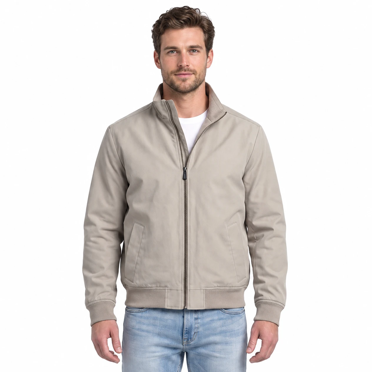 Rainforest Men's Bomber Jacket - Lightweight with Stand Collar - Image 1