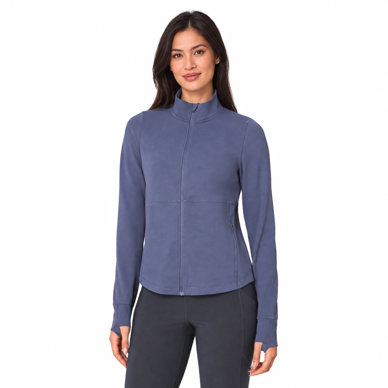 Mondetta Women's Full-Zip Jacquard - Comfortable and Stylish Outerwear - Image 1