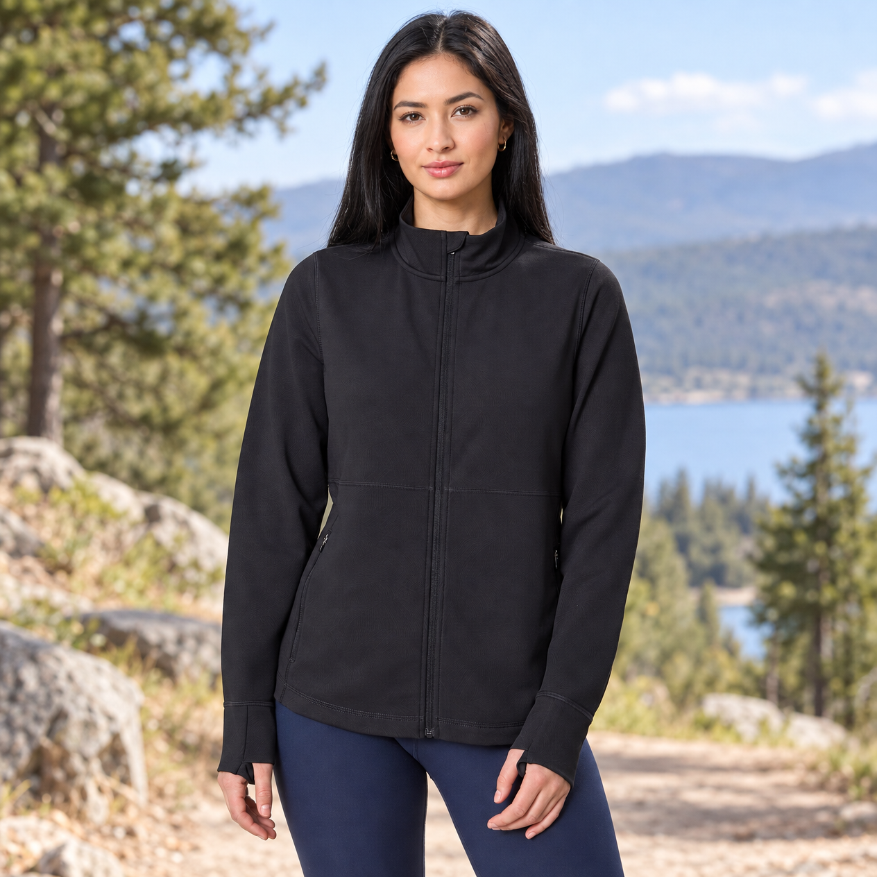 Mondetta Women's Full-Zip Jacquard - Comfortable and Stylish Outerwear - Image 9